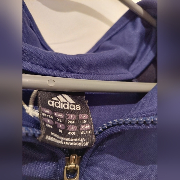 Adidas Clima Cool Dark Blue and White Men's XL Pullover Long Sleeve Sweater - Picture 3 of 13